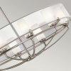 Żyrandol Saldana - 8 źródeł światła Klasyczny pewter abażur z organzy owalny klosze tuba minimalistyczny uniwersalny KL-SALDANA8 KICHLER